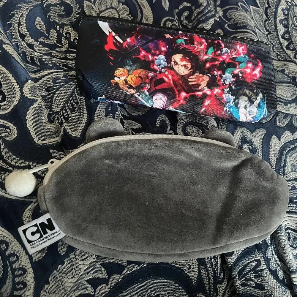 We Bare Bears Panda & Demon Slayer Pencil Pouch Bag Case Miniso Cartoon‎ Network
